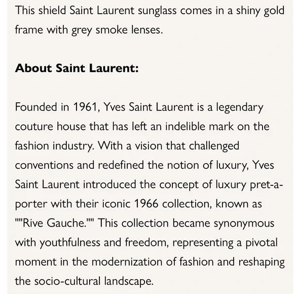 Saint Laurent Sunglasses Cat Eye - Picture 8 of 8